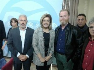 Representantes de CSL con la Ministra de Trabajo en la reunión de la Plataforma por el Anticipo de la Edad de Jubilación de la Policía.
