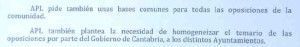 APL Cantabria solicita unificar temario y pruebas de las oposiciones a policía local Pincha en la imagen para ampliar